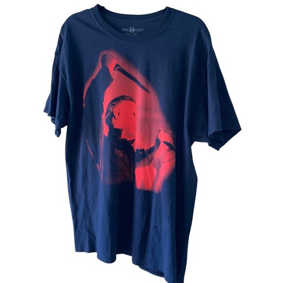 Rock Rebel Mens Tee Shirt Size XL Black Halloween Michael Myers 1981 Punk Goth - Picture 6 of 7